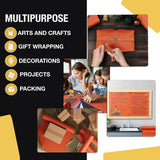 Orange Kraft Paper Roll 17.75" X 1320" (110' Ft) Colored Paper Roll - Kraft Wrapping Paper Perfect as Shipping Paper - Packing Paper Roll - Craft Crown Display