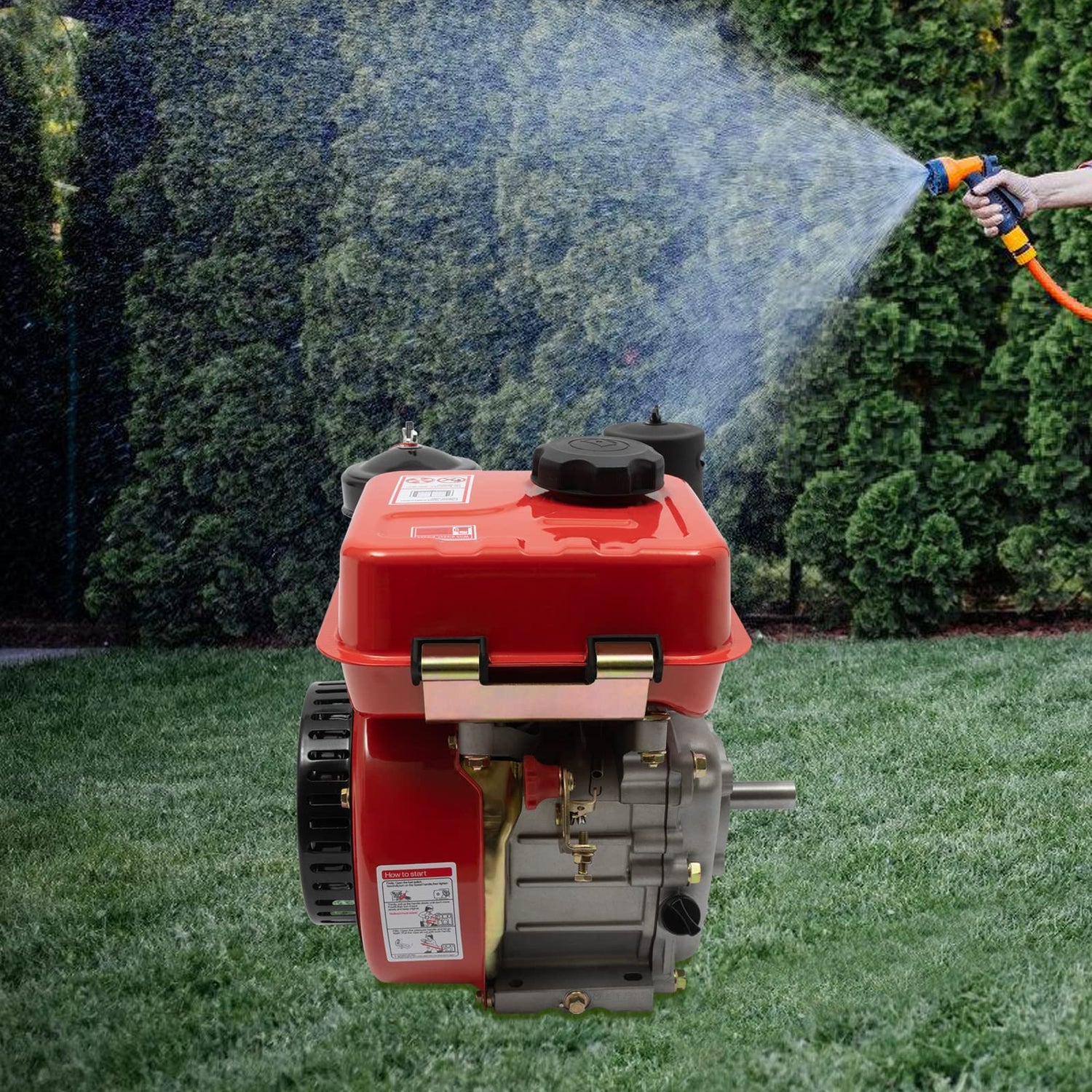 SNKOURIN 4-Stroke 3HP Single-Cylinder Diesel Engine, 2.2kW Diesel Engine with Air-Cooling, Recoil Start System Diesel Motor for Go Cart, Mini Bike, SNKOURIN