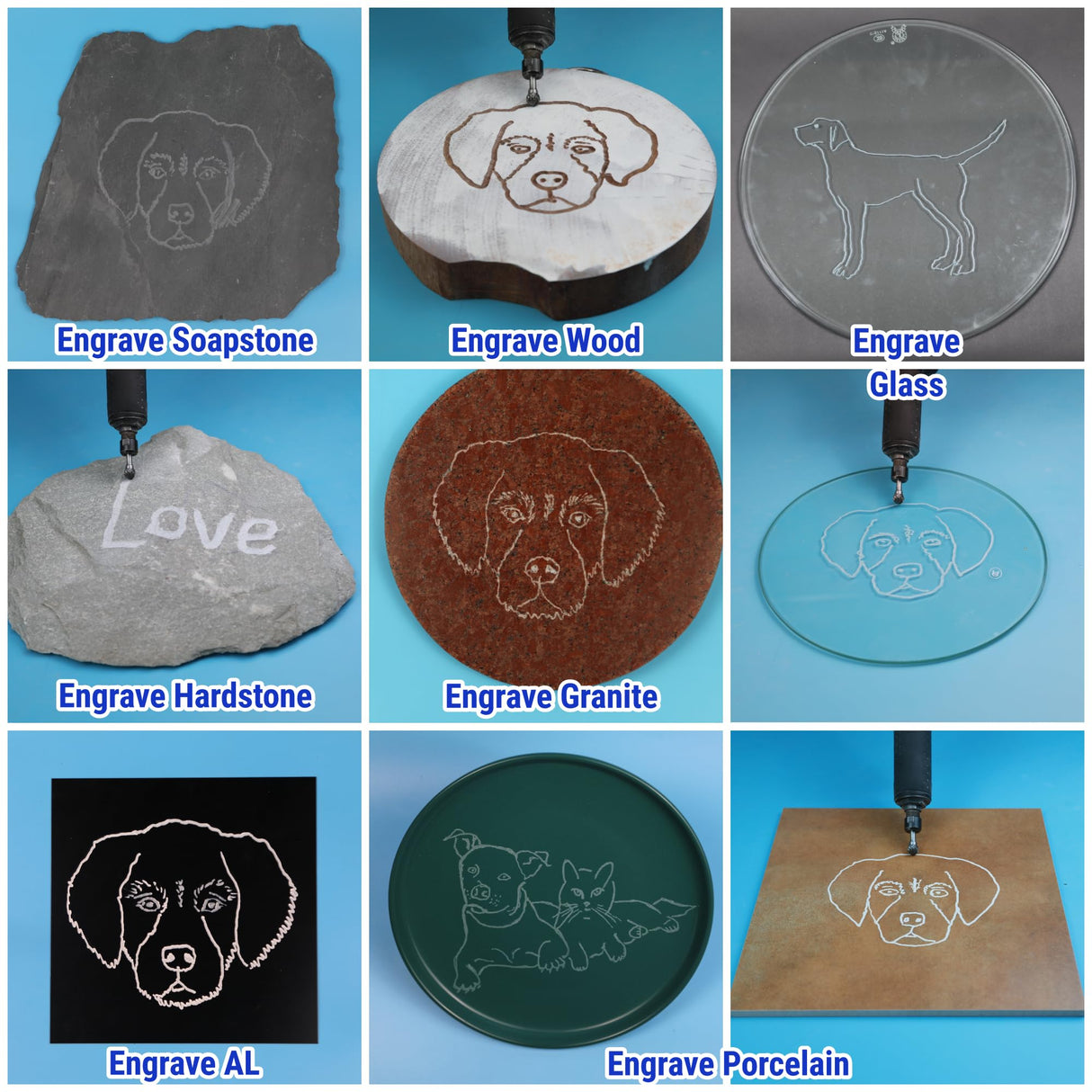 Sworker Carbide Burr Set 1/4" Shank 10PCS w/ Wood Base Die Grinder Bits Rotary Rasp File for Metal Welds Concrete Stone Wood Plastic Carving Cutting Sworker