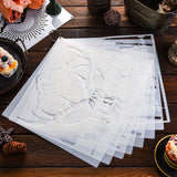 9 Pieces Forest Deer Mountain Stencils Moon Bamboo Pattern Stencils Animal Flower Reusable Templates Forest Theme DIY Stencils with Metal Open Ring Tenare