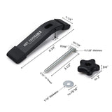 Hot Favorable Aluminum T-Track T-Hold Down Clamps,6-3/8"L x 1-1/4" Width-Woodworking and Clamps-Fine Sandblast Black Anodized-2 Pack Hot Favorable
