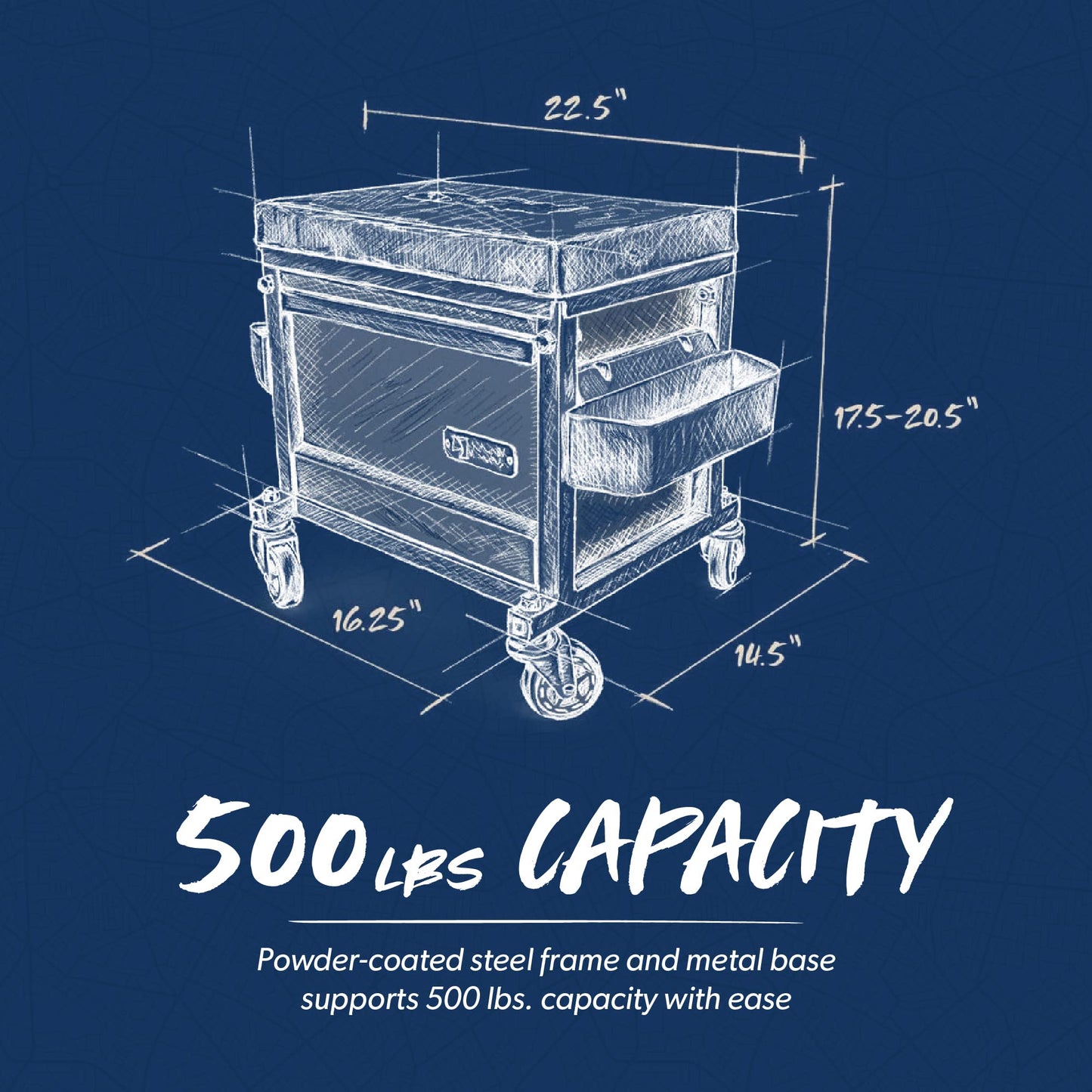 URBANTRANSIT Sidekick Heavy Duty Shop Stool - 500 Lb Capacity Rolling Stool for the Garage and Workshop with Toolbox Storage and 360 Degree Swivel - WoodArtSupply