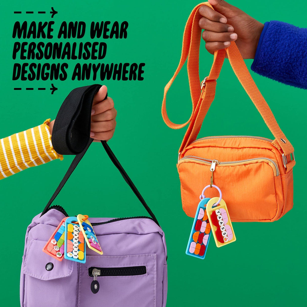 LEGO DOTS Bag Tags Mega Pack – Messaging 41949 DIY Customizable Craft Kit; A Creative Activity Toy for Kids Aged 6+ (228 Pieces) LEGO