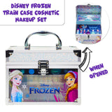 Disney Frozen Train Case Girls Beauty Set, Kids Makeup Kit for Girls, Real Washable Toy Makeup Set, Frozen Gift, Play Makeup, Pretend Play, Party Townley Girl