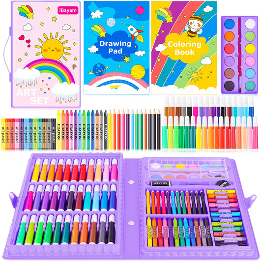 Art Supplies, iBayam 149-Pack Drawing Kit Painting Art Set Art Kits Gifts Box, Arts and Crafts for Kids Girls Boys, with Drawing Pad, Coloring Book, - WoodArtSupply