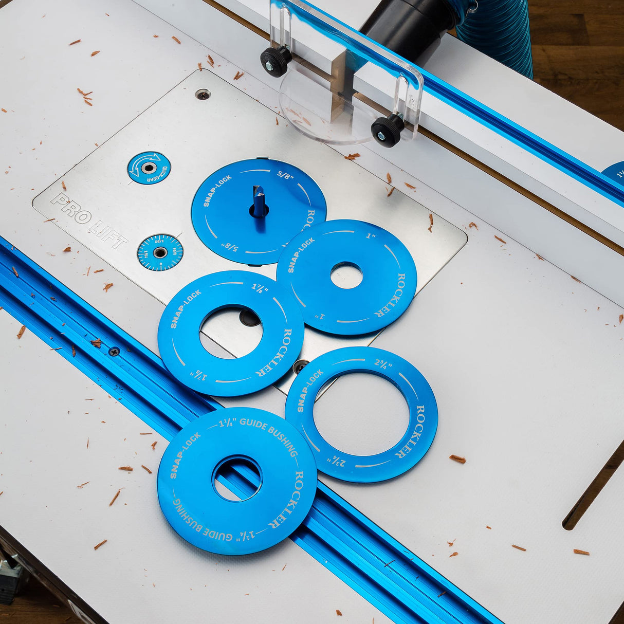 Snap-Lock Router Plate Insert Lock (5 Set) - Twist Locks for Router Table Insert Plate Fits Properly & Control Dust – Aluminum Router Table Insert ROCKLER