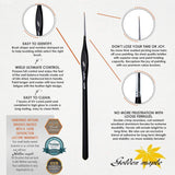 Detail Paint Brushes Set 10pcs Miniature Brushes for Fine Detailing & Art Painting - Acrylic, Watercolor,Oil,Models, Warhammer 40k golden maple