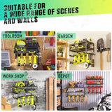 SUNALLY Power Tool Organizer, Power Drill Tool Holder, Heavy Duty Tool Shelf, 3 Layers Tool Rack Cordless Drill Holder, Floating Tool Shelf Wall SUNALLY