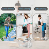 Heavy Duty Dustpan with Long Handle, VOOWO 43" Stainless Steel Dust Pan Standing Upright Dustpan, Indoor Outdoor Dust Pan with Handle for Kitchen and VOOWO