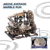 Marble Run to Build, 294-Piece Wooden Marble Maze STEM Toy Building Sets for Teens & Adults Unique Hobbies Kit/Gift ROBOTIME