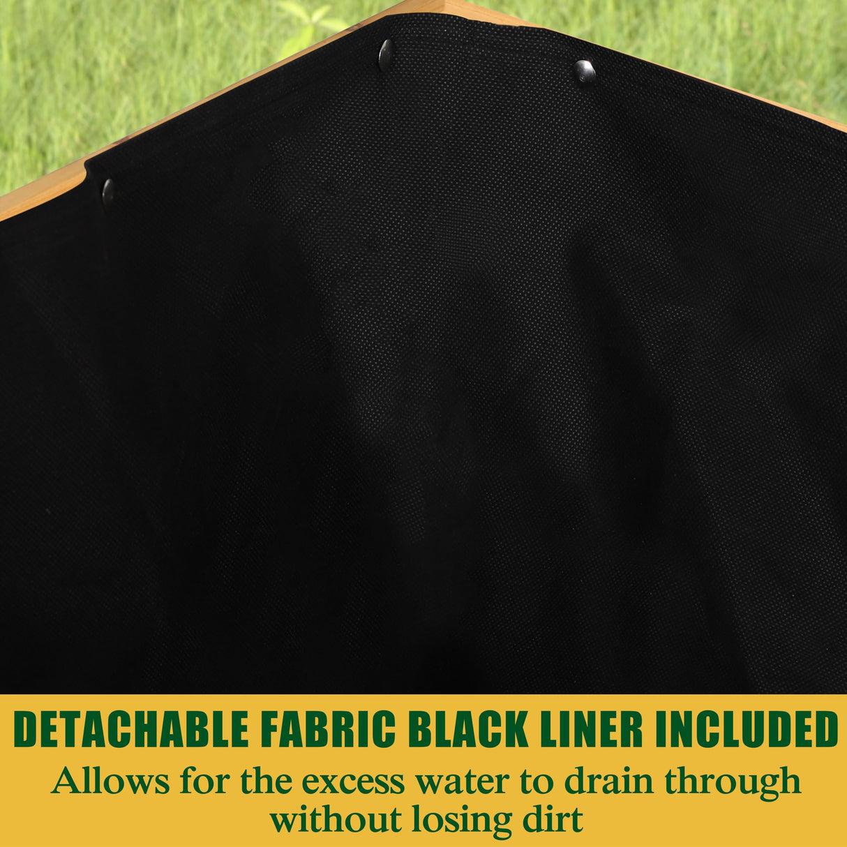 MUPATER Raised Garden Bed Outdoor for Vegetables with Legs, Large Elevated Garden Planter Box Wooden with Liner Design for Herbs, Natural MUPATER