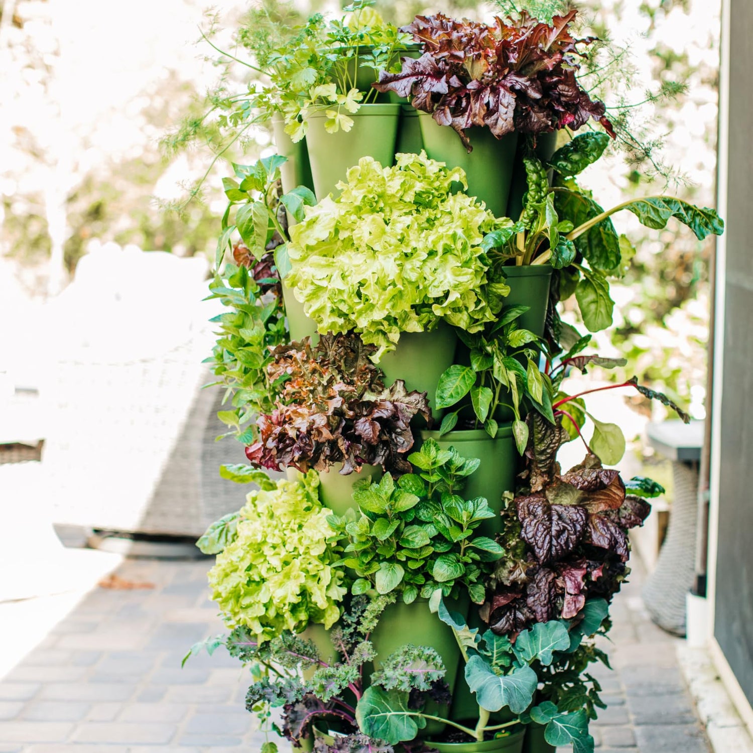 Greenstalk Patented Large 5 Tier Vertical Garden Planter with Patented Internal Watering System Great for Growing a Variety of Strawberries, Greenstalk