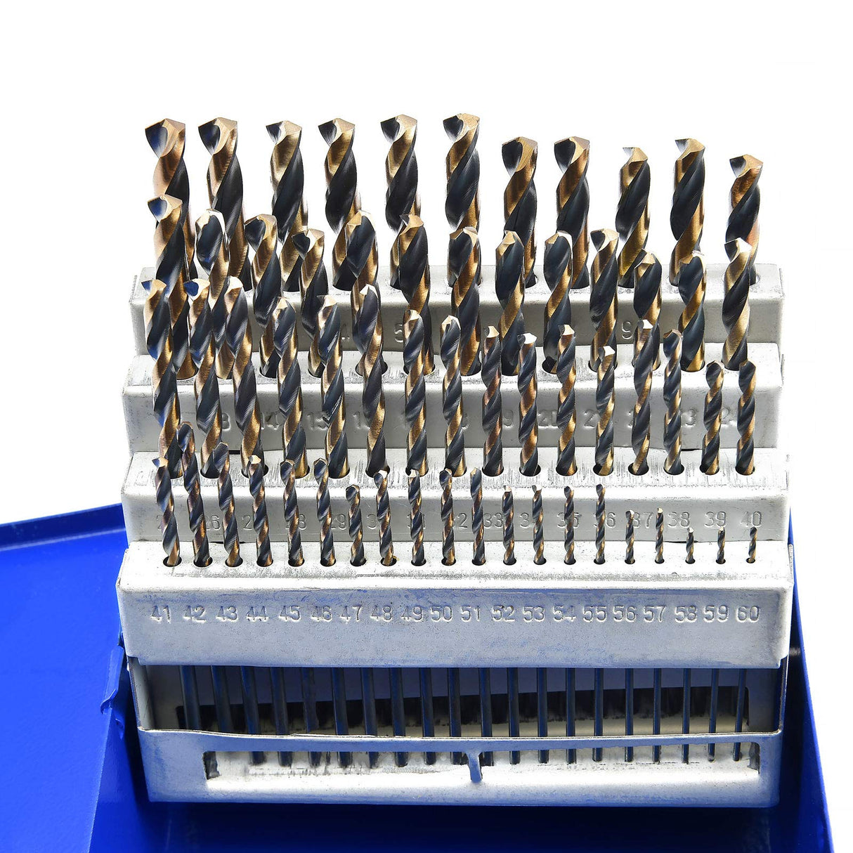 MaxTool 60 Pieces Drill Set 60PCs/60-Piece Twist Drill Bit Set High Speed Steel M2 Fully Ground Wire Gauge/Number 1-60; JBS02H10R060 MaxTool
