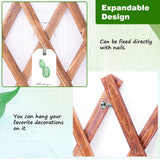 HolyMaji 2 Pack Expandable Wooden Lattice Fence, Garden Trellis for Climbing Outdoor Plants, Stretchable Panel Wall Trellis Vertical Rack Wood Frame HolyMaji