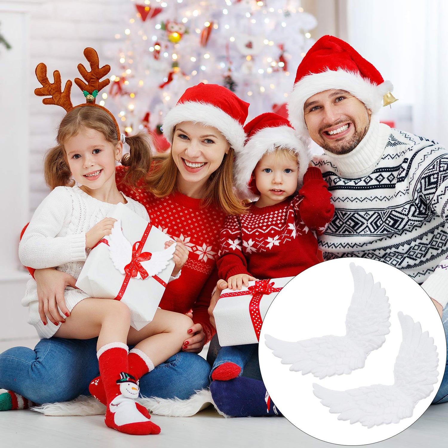 PartyKindom 6pcs White Angel Wings Angel Wings for Craft Unfinished Angel Wings Angel Wings Ornament DIY Craft Angel Wings Mini Wings Angel Wings PartyKindom