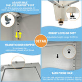 PAOFIN White Kitchen Storage Cabinet, Kitchen Pantry Storage Cabinet with Doors and Shelves, Storage Cabinet with Adjustable Leveling Foot for PAOFIN