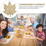 VOSAREA 2pcs Thanksgiving placemats Felt Place mats Thanksgiving Autumn Maple Leaves Cutout Felt Coasters Autumn Harvest Table mats Orange Suit VOSAREA