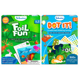 Skillmatics Foil Fun & Dot It Animals Theme Bundle, Art & Craft Kits, DIY Activities for Kids Skillmatics