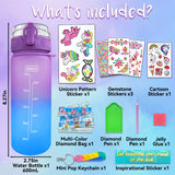 EDsportshouse Decorate Your Own Water Bottle Kits for Girls Age 4-6-8-10,Unicorn Gem Diamond Painting Crafts,Fun Arts and Crafts Gifts Toys for Girls EDsportshouse