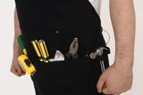 Life Flavor Heavy Duty Canvas Work Apron,Tool Pockets, Back Straps Adjustable（black） Life Flavor