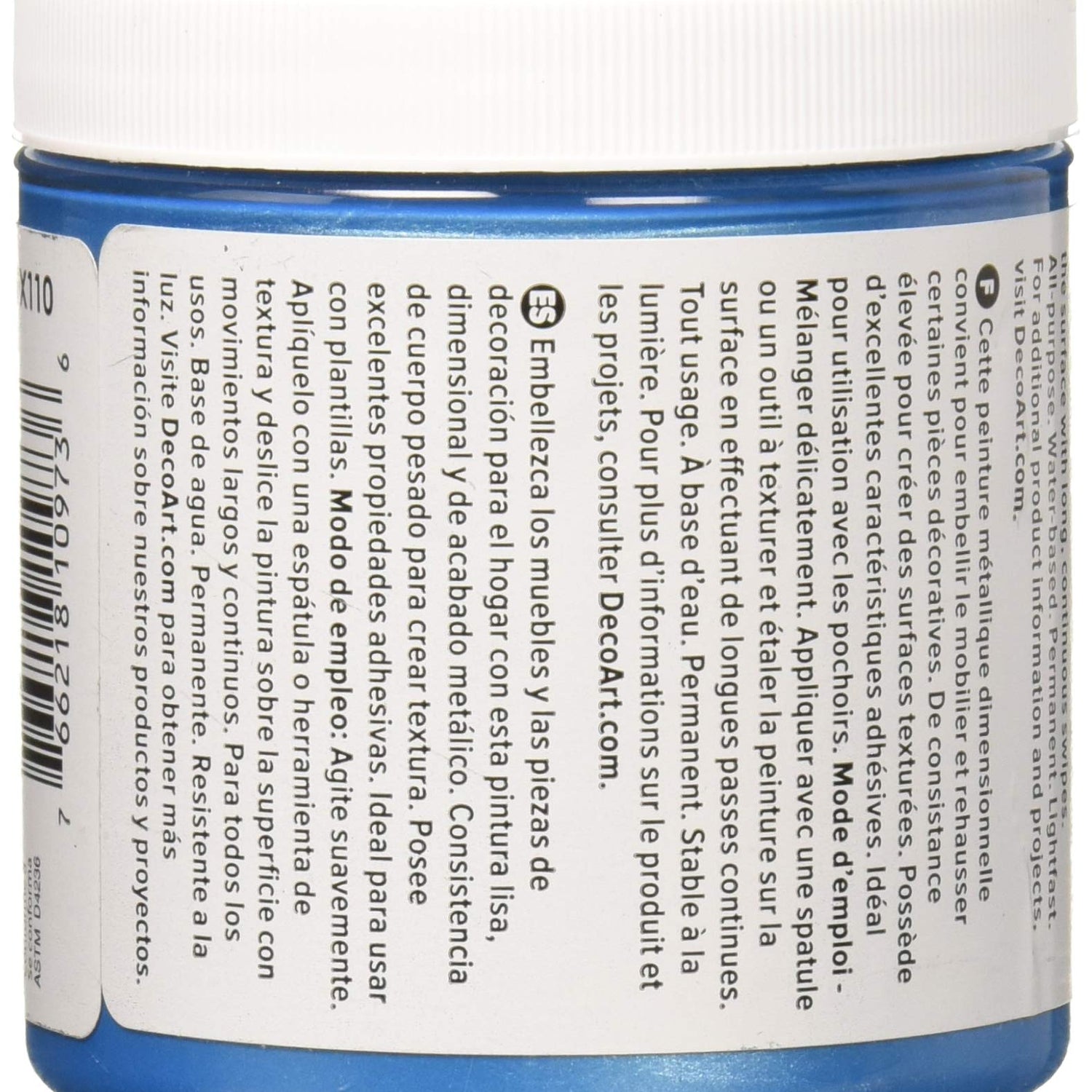 Decoart Texture Metallics 8oz Dp Turqu DecoArt