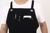 Life Flavor Heavy Duty Canvas Work Apron,Tool Pockets, Back Straps Adjustable（black） Life Flavor
