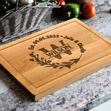 Personalized Wedding Anniversary Registry Gifts, Custom Engraved Cutting Board for Couples, Women, Men, Newly Wedding Gifts Serving Board, Christmas, Kenzal Customized