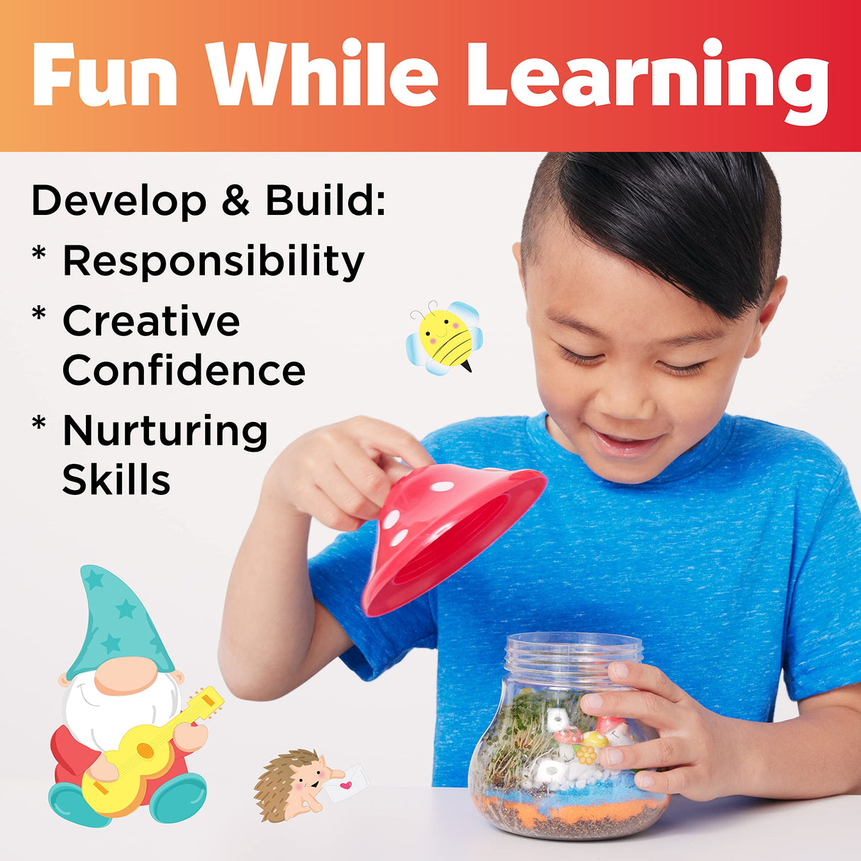 Creativity for Kids Plant and Grow Woodland Forest: Terrarium Kit Activities for Kids, Educational Science and Crafts for Kids Ages 6-8+, Unique Creativity for Kids