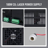OMTech 100W Laser Power Supply for CO2 Laser Engravers Cutters, Digital Power Supply with Real Time Display Safety Protection, MYJG-100 Power Supply OMTech