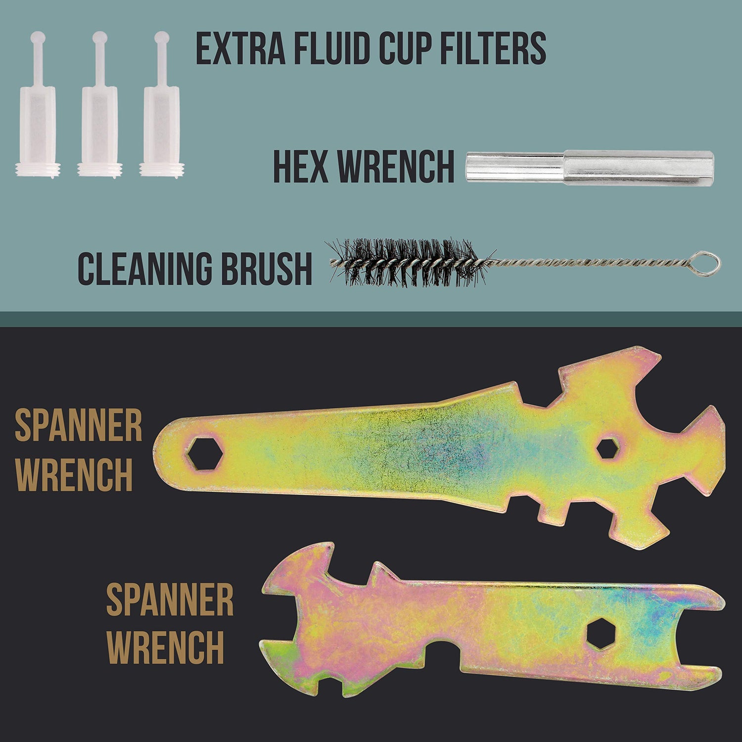 TCP Global Brand HVLP Spray Gun Set - 3 Sprayguns with Cups, Air Regulator & Maintenance Kit for All Auto Paint, Primer, Topcoat & Touch-Up, One Year TCP Global