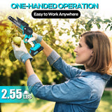 RLSOO Mini Chainsaw 6 Inch Cordless, Battery Powered Electric Chainsaw with 2 Batteries and 3 Chains, Mini Chain Saw for Tree Trimming Wood Cutting RLSOO