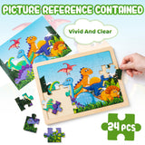 88 Colors Alcohol Markers & 4 Pack Wooden Dinosaur Puzzles VigorFun