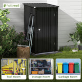 Patiowell 3 x 3 FT Outdoor Storage Shed,Small Garden Tool Storage Shed with Sloping Roof and Single Lockable Door, Outdoor Shed for Backyard Garden Patiowell