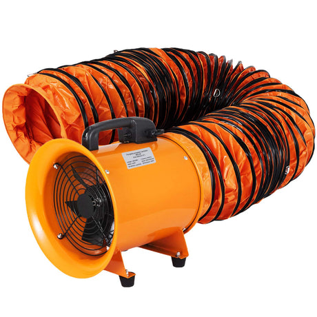 OrangeA Utility Blower Fan, 10 Inches, 320W 1518 CFM High Velocity Ventilator w/ 32.8 ft/10 m Duct Hose, Portable Ventilation Fan, Fume Extractor for OrangeA