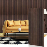Frienda 6 Pcs 47.2 x 23.6 Inch Acoustic Wood Wall Panels Decorative Soundproof Wall Panels 3D Slat Wood Panels for Home Office Cinema Interior Wall Frienda