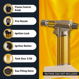 Refillable Butane Torch Gun - The Beast Hand Held Blow Torch for Cooking, BBQ, Creme Brulee, Soldering, Welding, & Resin Art - Adjustable Flame with inZaynity