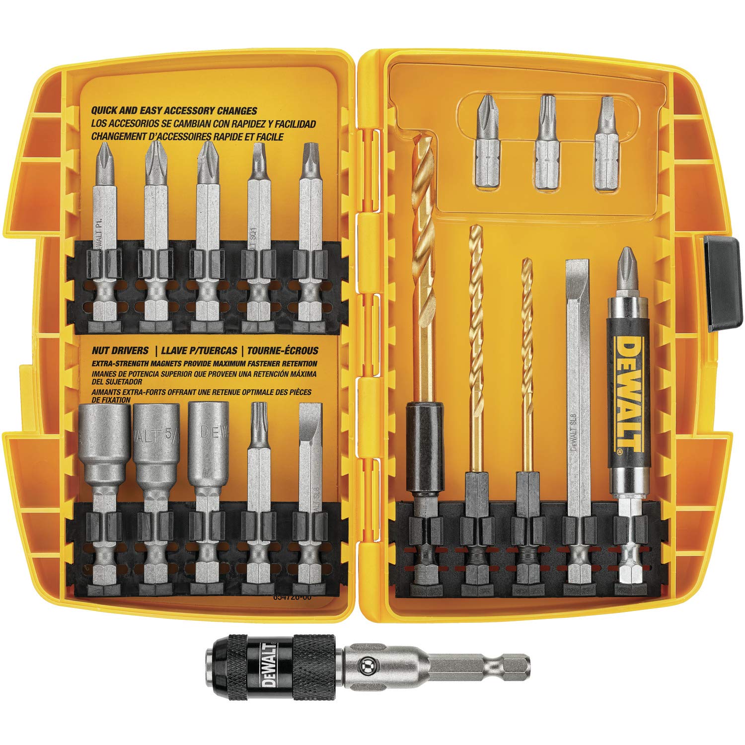 DEWALT Screwdriver Bit Set, Rapid Load, Tin, 20-Piece (DW2503) - WoodArtSupply