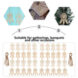 Holibanna Decorative Hanging Ornaments 4 Sets/ 40pcs Wooden DIY Dream Catchers Kits Unfinished Wood Dream Catchers Hanging Decorations Wood Slices Holibanna
