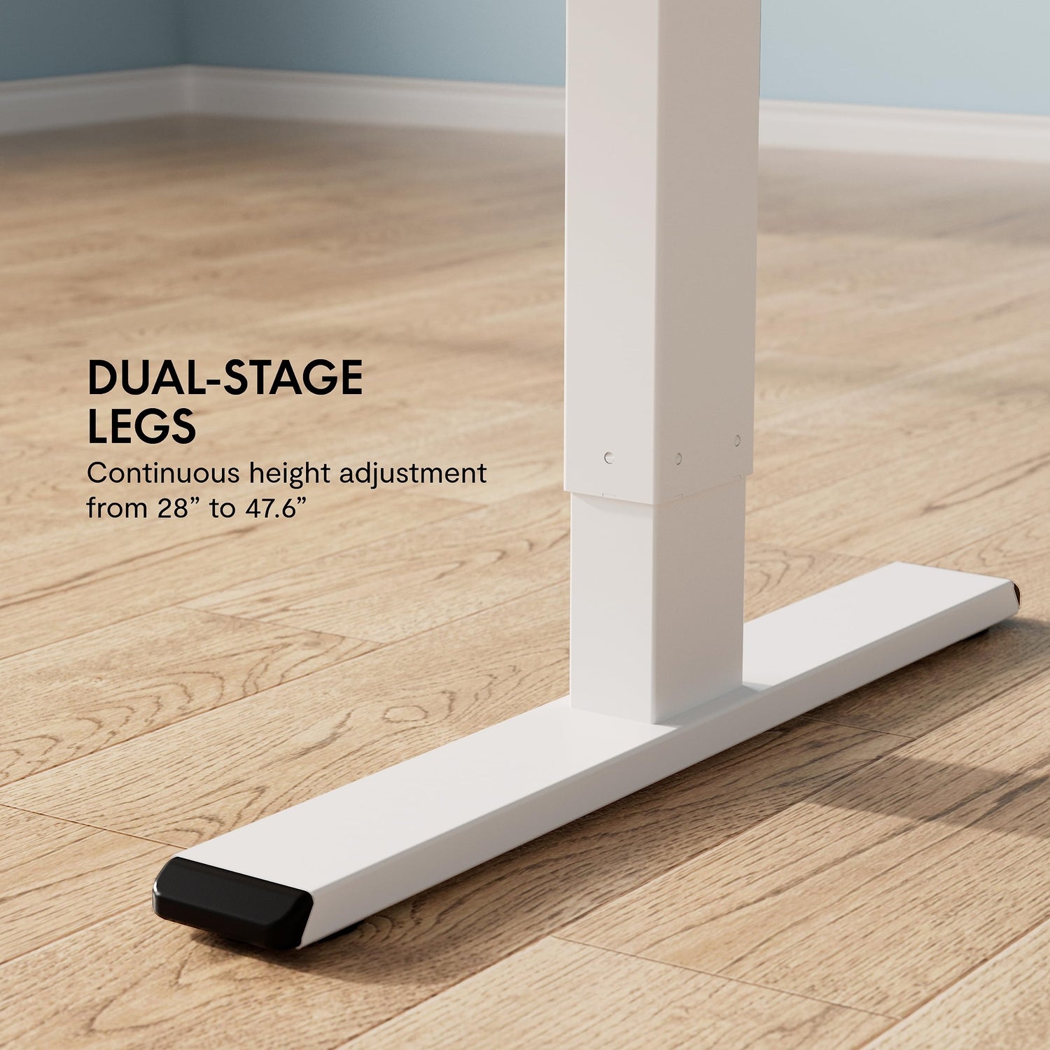 FLEXISPOT Electric Standing Desk Whole Piece 48 x 30 Inch Desktop Adjustable Height Desk Home Office Computer Workstation Sit Stand up Desk (White FLEXISPOT