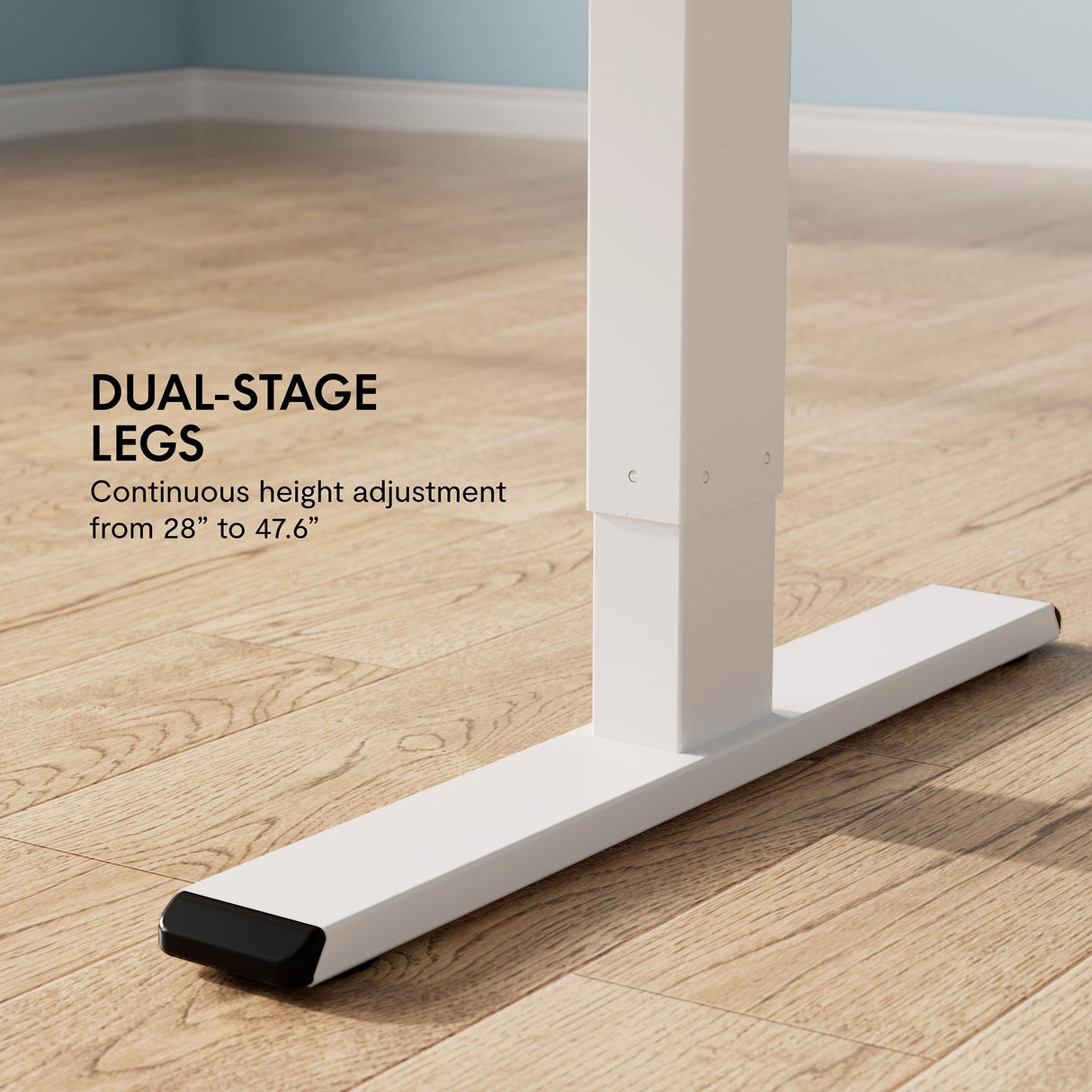 FLEXISPOT Electric Standing Desk Whole Piece 48 x 30 Inch Desktop Adjustable Height Desk Home Office Computer Workstation Sit Stand up Desk (White FLEXISPOT