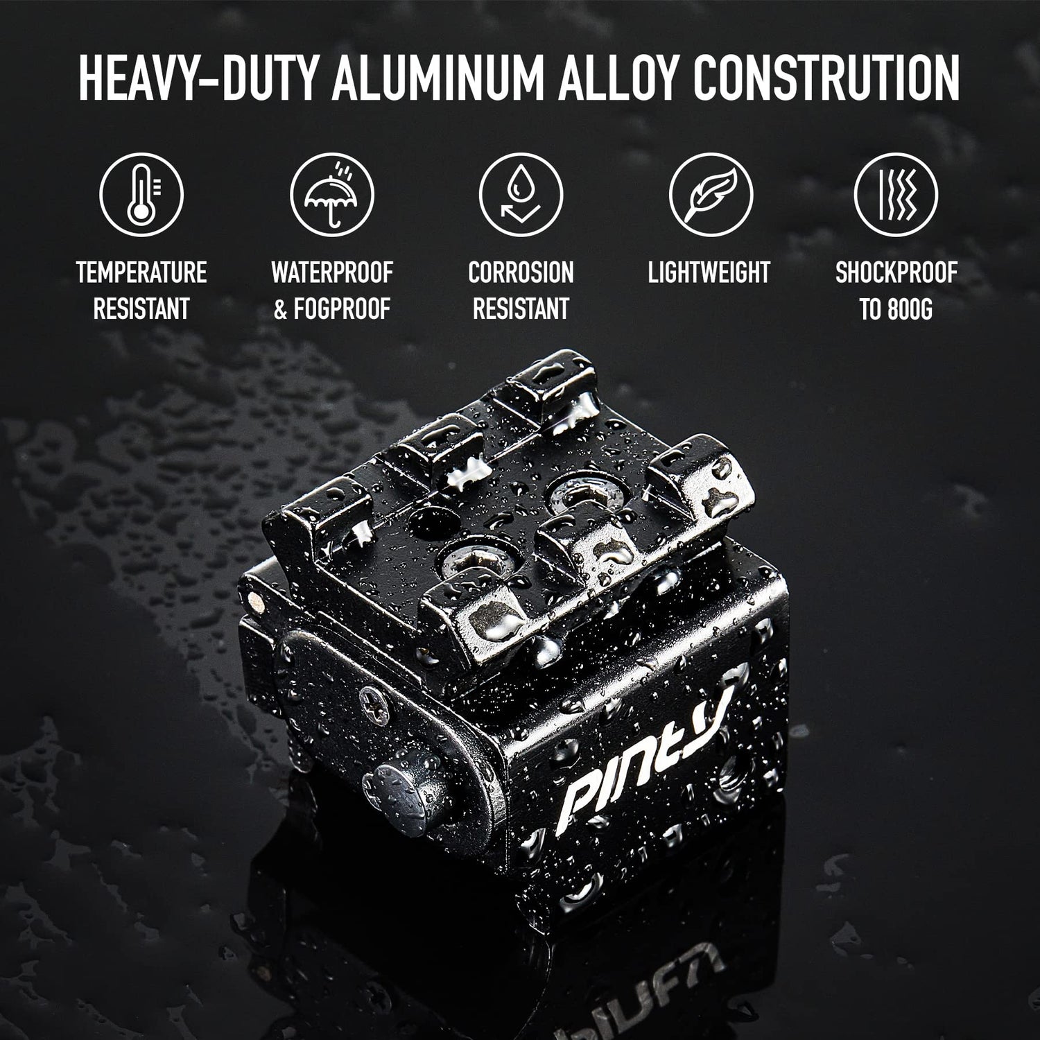 Pinty Red Laser Red Dot Sight Waterproof Military Grade Low Profile Compact with Rail Mount and Accessory Pinty