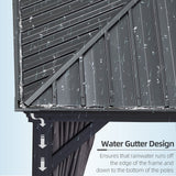 PURPLE LEAF 12' X 20' Permanent Hardtop Gazebo Aluminum Gazebo with Galvanized Steel Double Roof for Patio Lawn and Garden, Curtains and Netting PURPLE LEAF