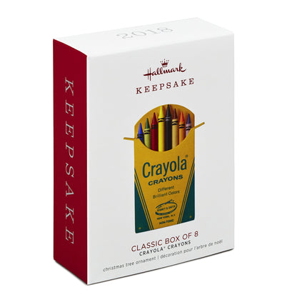 Hallmark Keepsake Christmas Ornament 2018 Year Dated, Crayola Crayons Classic Box of 8 Crayons - WoodArtSupply