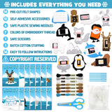 CiyvoLyeen Polar Animals Sewing Kit for Kids Make Your Own Winter Polar Animals Felt Plush Craft Kit Includes 14 Creative Projects to Sewing CiyvoLyeen