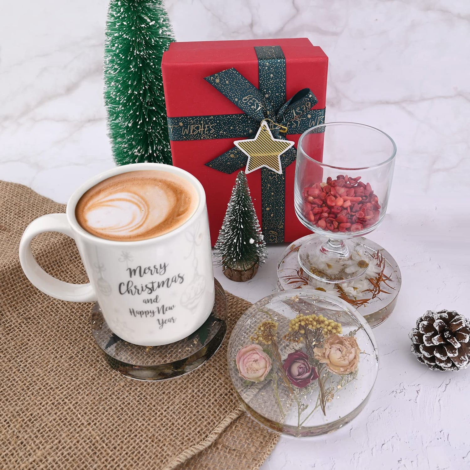 Actvty Resin Large Coaster Molds 6-Cavity Deep Round Silicone Molds for Resin Casting, for Epoxy Resin DIY Custom Coasters Resin Art Gifts Home Actvty