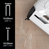 Bielmeier 20V Cordless Brad Nailer, 2-in-1 18 Gauge Nail Gun Battery Powered, Electric Staple Gun for Upholstery, Carpentry, and DIY, Include 2.0Ah BIELMEIER