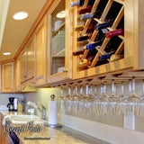 18-Bottle Trimmable Wine Rack Lattice Panel Inserts in Unfinished Solid North American Alder American Pro Decor