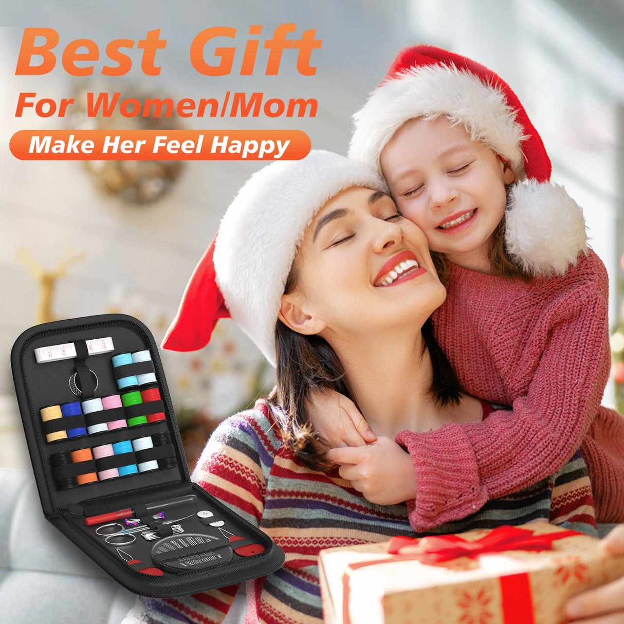 Coquimbo Sewing Kit Gifts for Grandma, Mom, Adults, Kids, Beginner, Traveler, Emergency, Portable Sewing Supplies Contains Soft Tape Measure, Coquimbo