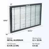 OMTech Honeycomb Laser Bed, 12x20 Inch Metal Honeycomb Working Table for CO2 Laser Engravers and Cutters, Laser Honeycomb Workbed with 0.4" Holes OMTech