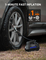 AstroAI Tire Inflator Portable Air Compressor Air Pump for Tires - Car Accessories, 12V DC Auto Pump with Digital Pressure Gauge, 100PSI with AstroAI